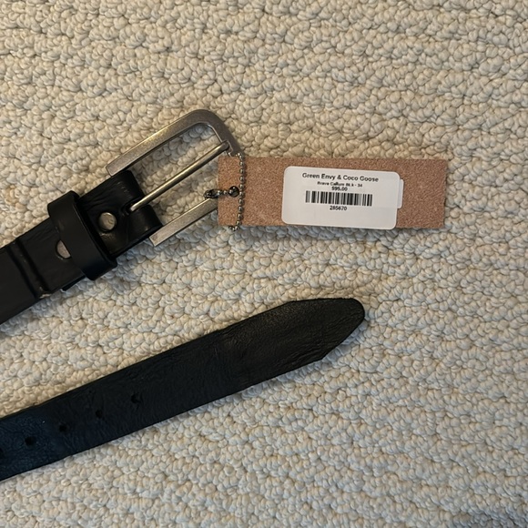 Brand new black leather belt - Picture 2 of 3